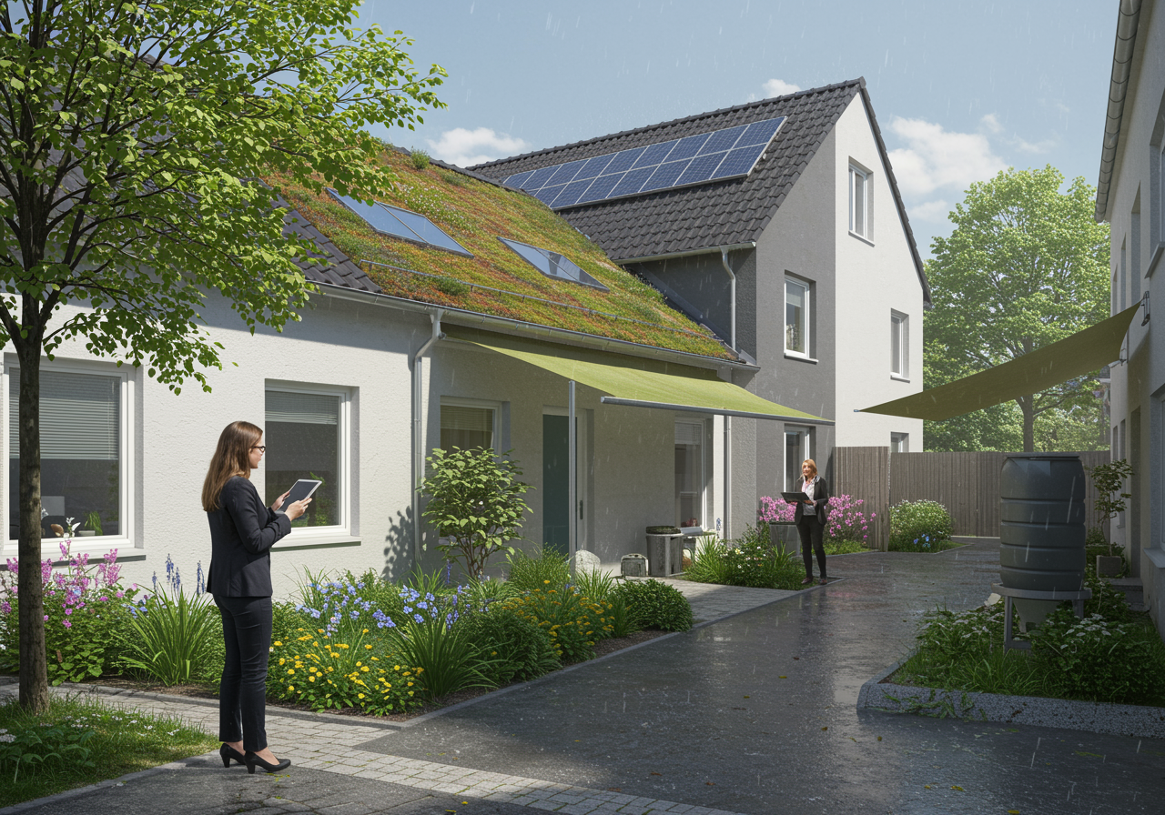 Klimaanpassung für Immobilien in Bielefeld: Schutz vor Hitze und Starkregen
