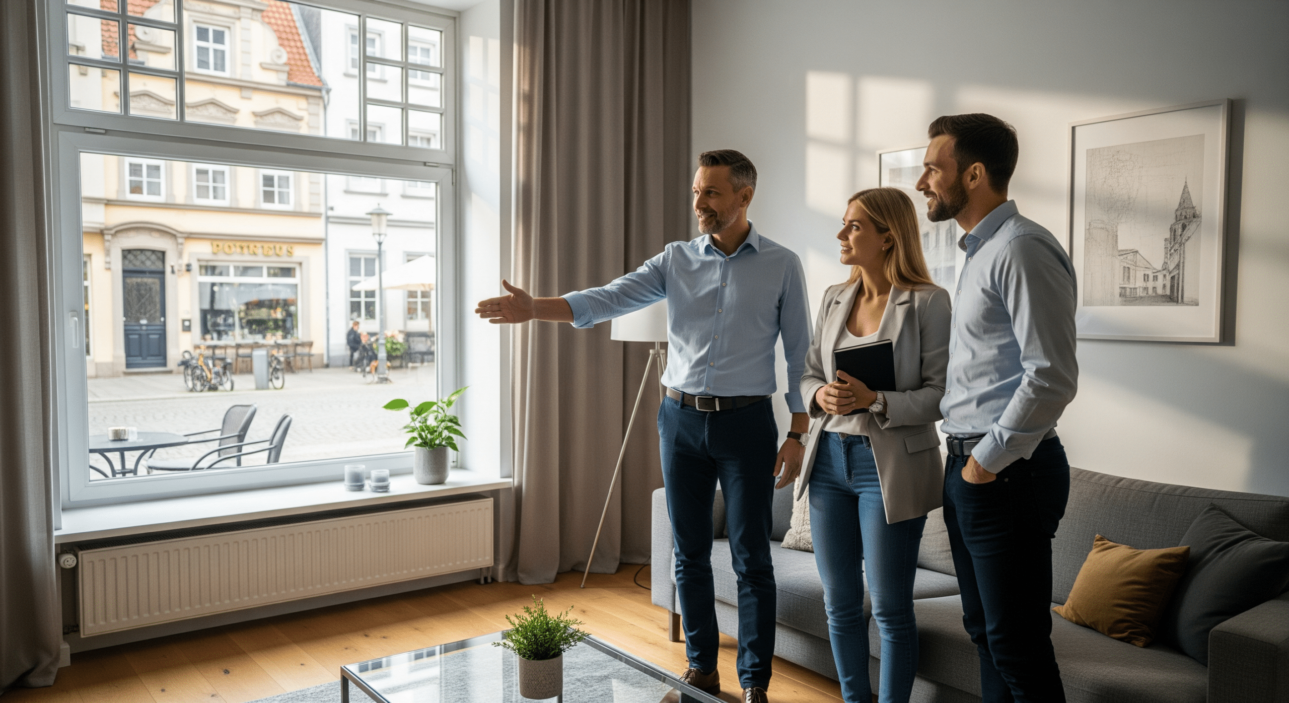 Besichtigung eines Einfamilienhauses mit Interessenten